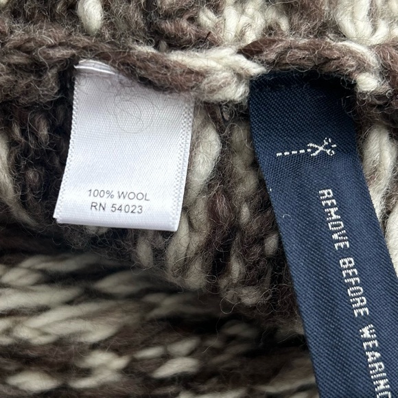 NWT Banana Republic 100% Wool Fair Isle Shawl Collar Belted Cardigan XS - Picture 8 of 11